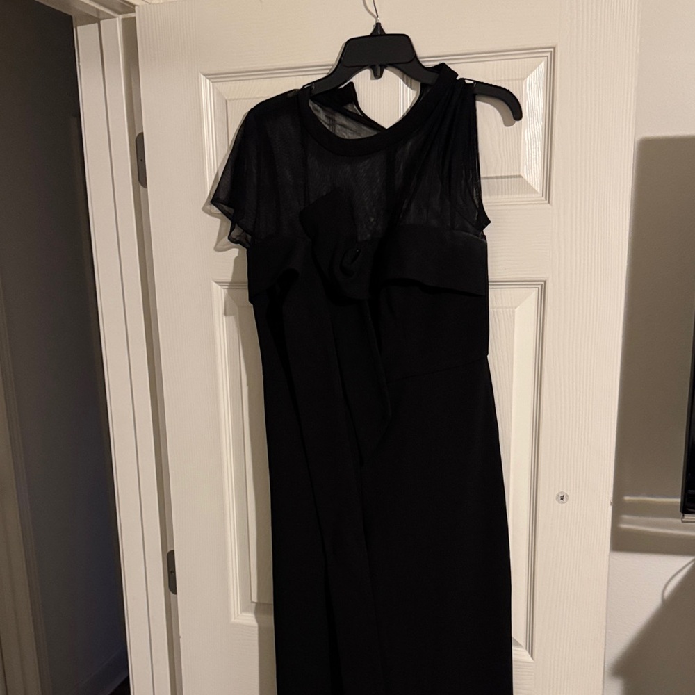 JS Collections One Shoulder Black Dress